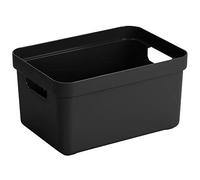 Sunware Sigma Home Boite de Rangement 13L - 35x24,6x18,3cm - Plastique - Panier rangement noir