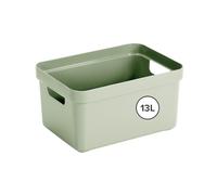 Sunware Sigma Home Boite de Rangement 13L - 35x24,6x18,3cm - Plastique - Panier rangement vert
