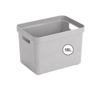 Sunware Sigma Home Boite de Rangement 18L- 35x24,6x24,3cm - Plastique - Panier rangement gris