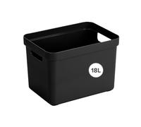 Sunware Sigma Home Boite de Rangement 18L - 35x24,6x24,3cm - Plastique - Panier rangement noir