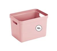 Sunware Sigma Home Boite de Rangement 18L - 35x24,6x24,3cm - Plastique - Panier rangement rose