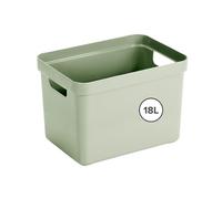 Sunware Sigma Home Boite de Rangement 18L- 35x24,6x24,3cm - Plastique - Panier rangement vert