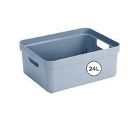 Sunware Sigma Home Boite de Rangement 24L - 44,5x34,5x18,3cm - Plastique - Panier rangement bleu