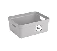 Sunware Sigma Home Boite de Rangement 24L - 44,5x34,5x18,3cm - Plastique - Panier rangement gris