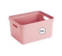 Sunware Sigma Home Boite de Rangement 32L - 44,5x34,5x24,3cm - Plastique - Panier rangement rose