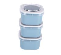 Sunware Sigma Home Mini Lunch Box Lot de 3 0,75L Bleu - 9,3x9,3x16,7cm - Boite Snack Combinable Sans BPA - Muesli Fruits Ecole