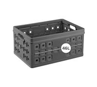 Sunware Boîte de rangement pliante Square 32 L 49x36x24,5 cm Anthracite