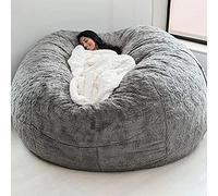 Sunydog Bean Bag Housse de chaise - Housse de chaise en éponge - Pour chambre double, balcon, grand canapé - Housse ronde douce et moelleuse - Pas de rembourrage - Housse uniquement