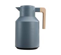 Sunydog Carafe à café Thermique à Double Paroi, Pot Large Bouche avec Poignée en Bois pour la Maison et le Bureau, Vert (Grise)