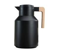 Sunydog Carafe à café Thermique à Double Paroi, Pot Large Bouche avec Poignée en Bois pour la Maison et le Bureau, Vert (Noir)