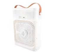 Sunydog Mini Humidificateur Refroidisseur D'air avec 3 Vitesses de Vent Réglables et Veilleuse Colorée pour Atelier de Bureau à Domicile Noir (Blanc)