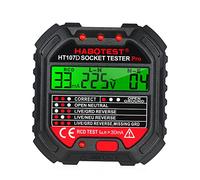 Sunydog Testeur de Prise, Testeur de Prise GFCI avec Affichage de Tension Testeur de Prise 90-250 V Détecteur de Tension de polarité de Circuit électrique Automatique Détecteur de disjoncteur HT107D