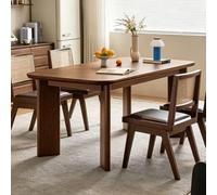 Sunyongfly Ensemble de Table et chaises, Montage Facile, Ensemble de Salle à Manger, Table de Salle à Manger en Bois Massif, Comprenant Une Table et Quatre chaises