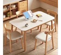 Sunyongfly Ensemble Table et chaises, Bois Massif, Montage Facile, Une Table et Quatre chaises(120cm)