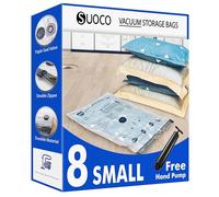 SUOCO sacs sous vide vetements avec pompe, 8 petits, housse de compression de rangement sous vide pour vêtements, voyage, déménagement