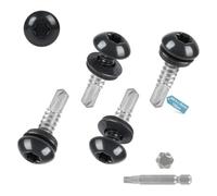 SUPAWAY Lot de 100 Vis à tôle Torx M5,5 x 25 mm Vis de toiture métallique | Anthracite RAL 7016, Vis autoperceuses de couverture avec rondelle EPDM et embout TX-30, pour aux tôles trapézoïdales