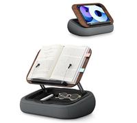 SupeDesk Support de lecture réglable pour lit, canapé, bureau, pouf souple avec clip latéral et espace de rangement, pliable, mains libres, essentiels pour les amateurs de livres