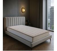 Super Deluxe Matelas 100x200 Ferme Mousse Poli Lattex Indéformable - Face Laine 100% -Tissu à l'Aloé Vera - 23 cm King of Dreams