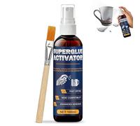 Super Glue Aktivator Spray, Activateur Colle, Forme Instantanément une Couche Adhésive Transparente, Améliore l'adhérence, Convient aux Plastiques, Métaux, Verre, Bois et Autres Matériaux, 100 ml