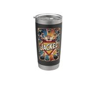 Super-héros de bande dessinée Jacked Bodybuilder Gobelet isotherme en acier inoxydable double paroi