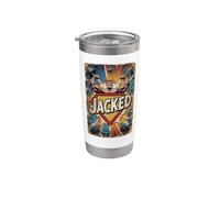 Super-héros de bande dessinée Jacked Bodybuilder Gobelet isotherme en acier inoxydable double paroi