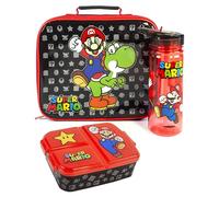 Super Mario Coffret pour enfants | Sac alimentaire pour enfants Yoshi, bouteille d’eau sans BPA 580ML et pot à collation | Cadeaux de produits dérivés pour joueurs Taille unique
