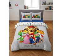 Super Mario Housse de Couette 240x220 + 2 Taies 65x65 Réversible