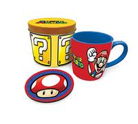 Pyramid International Box métal Super Mario – Let's go (mug et sous-verre)