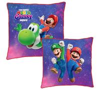 Super Mario Movie 2 Coussin Carré Officiel | Ultra Doux, réversible 2 Faces | Design Lessgo | Parfait pour Chambre, canapé ou lit | 40 x 40