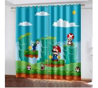 Super Mario Rideaux Occultants Thermique Isolants Rideaux 2 Moderne Rideaux pour Salon Chambre 60x120cm[318]