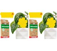 Super Ninja Anti Moucherons Plantes Intérieur, 10 Pièges Jaunes (Lot de 2)