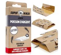 Super Ninja Piège à Poissons d’Argent, Lot de 4 | Anti Poisson d’Argent, Inodore et Non Toxique, Trappes pour Salles de Bain, Cuisines et Sous-sols, Sûr pour Enfants & Animaux