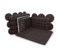 Super Sliders Assortiment de 188 patins en feutre pour meubles - Plusieurs tailles - Pour sols en bois, carrelage, stratifié et vinyle - Marron