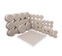 Super Sliders Gorilla Glue Assortiment de 160 patins en feutre pour meubles, beige, lot de 160 pièces, protections de sol pour sols en bois, carrelage, stratifié et vinyle