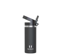 Super Sparrow Gourde Enfant Isotherme - 500ml - Paille Bouche Large Bouteille - sans BPA - SwivelSip Gourdes INOX - pour Sport, Voyages, L'école