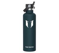 Super Sparrow Gourde Isotherme 1.2L - Bouteille Isotherme avec Paille - Sans BPA et Étanche Gourdes Acier Inoxydable pour Sport, Voyages, L'école, Bureau, Maison