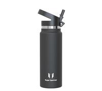Super Sparrow Gourde Isotherme - 1000ml - Paille Bouche Large Bouteille - sans BPA - SwivelSip Gourdes INOX - pour Sport, Voyages, L'école