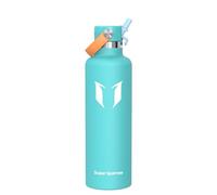 Super Sparrow Gourde Isotherme 1L - Bouteille Isotherme avec Paille - sans BPA - Gourdes Enfant INOX Bouche Standard pour Sport, Voyages, L'école, Bureau, Maison