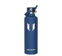Super Sparrow Gourde Isotherme 1L - Bouteille Isotherme avec Paille - sans BPA - Gourdes Enfant INOX Bouche Standard pour Sport, Voyages, L'école, Bureau, Maison