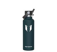 Super Sparrow Gourde Isotherme 750ml - Bouteille Isotherme avec Paille - sans BPA - Gourdes Enfant INOX Bouche Standard pour Sport, Voyages, L'école, Bureau, Maison
