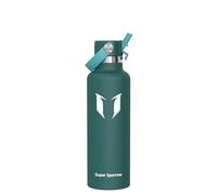 Super Sparrow Gourde Isotherme 750ml - Bouteille Isotherme avec Paille - sans BPA - Gourdes Enfant INOX Bouche Standard pour Sport, Voyages, L'école, Bureau, Maison