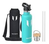 Super Sparrow Gourde Isotherme - Bouteille Isotherme - 1000ml - Gourde Inox Bouche Standard - Gourde Sport Étanche - Gourde Enfant sans BPA, pour Sport, Gym, Voyage