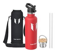 Super Sparrow Gourde Isotherme - Bouteille Isotherme - 1000ml - Gourde Inox Bouche Standard - Gourde Sport Étanche - Gourde Enfant sans BPA, pour Sport, Gym, Voyage