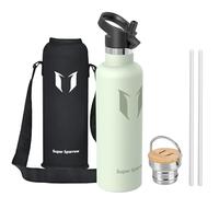 Super Sparrow Gourde Isotherme - Bouteille Isotherme - 1000ml - Gourde Inox Bouche Standard - Gourde Sport Étanche - Gourde Enfant sans BPA, pour Sport, Gym, Voyage