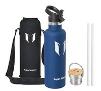 Bouteille d'eau thermale Super Sparrow violette 1 L, étanche et sans BPA
