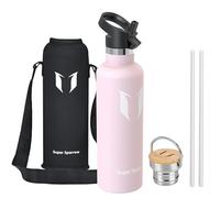 Super Sparrow Gourde Isotherme - Bouteille Isotherme - 1000ml - Gourde Inox Bouche Standard - Gourde Sport Étanche - Gourde Enfant sans BPA, pour Sport, Gym, Voyage