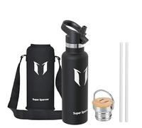 Sparrow Gourde Isotherme 620ml - Bouteille - Sport Gourdes INOX avec Paille