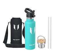 Super Sparrow Gourde Isotherme - Bouteille Isotherme - 620ml - Gourdes Inox Bouche Standard - Gourde Enfant sans BPA, pour Sport, Gym, Voyage - Avec 2 Bouchons
