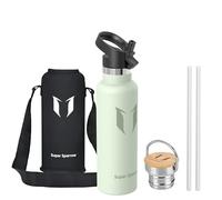Super Sparrow Gourde Isotherme - Bouteille Isotherme - 620ml - Gourdes Inox Bouche Standard - Gourde Enfant sans BPA, pour Sport, Gym, Voyage - Avec 2 Bouchons