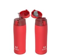 Super Sparrow Gourde Isotherme - INOX Bouteille Isotherme - 500ml - Mug Isotherme Étanche - Gourde Enfant sans BPA - Comprend 2 Couvercles avec Paille et Couvercle Sport